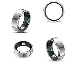DrPhone RingSense V2 - Smart Ring - Europese ringmaat 65 - IP68 Waterdicht - 24-Uur Hartslagmonitoring – Slaapmonitor – Stappenteller – Mobiele App - Zilver