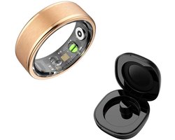 DrPhone RingSense V3 – Smart Ring - Europese ringmaat 59 - 5ATM Waterdicht – Slaapmonitor – Hartslagmeter - SpO2 + Case - Rose Goud Kleurig