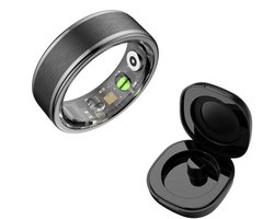 DrPhone RingSense V3 – Smart Ring - Europese ringmaat 59 - 5ATM Waterdicht – Slaapmonitor – Hartslagmeter - SpO2 + Case - Zwart
