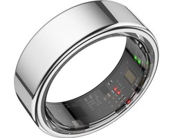 Focus® S1 Smart Ring - Zilver - Maat 12 - Hartslag - Menstruatiecyclus - Slaap Monitor - Slimme Ring - Sport Prestatie - Stappenteller -IP68 Waterdicht - O2 Meting - Dames - Heren - Wearables - Oplaad Case - beschermring