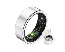 Royal Empire Smart Ring – Slimme Ring voor Heren & Dames – Inclusief Oplaaddoosje – Slaapmonitoring, Hartslag, Bloeddruk & SpO2 – IP68 Waterdicht – Nederlandse App – Zilver – Maat 9