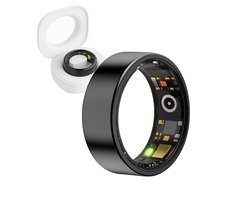 Royal Empire Smart Ring – Slimme Ring voor Heren & Dames – Inclusief Oplaaddoosje – Slaapmonitoring, Hartslag, Bloeddruk & SpO2 – IP68 Waterdicht – Nederlandse App – Zwart – Maat 11