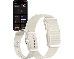 Shrivasta Activity Tracker Plus | armband met AI-Gezondheidsanalyse & Lichaamstemperatuur meting | Dames & Heren | Zilver | Hartslag | SpO₂ | Slaapmonitor | Stress | Menstruatiecyclus | Inclusief 2 Armbanden (siliconen & Nylon) – Waterdicht
