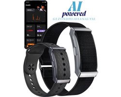 Shrivasta Activity Tracker Plus | armband met AI-Gezondheidsanalyse & Lichaamstemperatuur meting | Dames & Heren | Zwart | Hartslag | SpO₂ | Slaapmonitor | Stress | Menstruatiecyclus | Inclusief 2 Armbanden (siliconen & Nylon) – Waterdicht