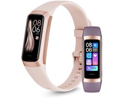Siltcon® Vitéa Activity Tracker – Stappenteller Horloge - Hartslagmeter – Bloeddrukmeter - Slaapmonitor - Saturatiemeter – Sporthorloge – Smartwatch Dames, Heren & Kinderen - Geschikt voor iOS/Android - RVS - Elke pols - Incl. 2 Bandjes