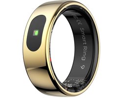 WizBay Premium Select® Aluminium Goud Smart Ring – Dames Heren – Oplaad Case - Hypoallergeen - Hartslag & Slaap Monitor - IP68 Waterdicht - O2 Meting - Gesture Functie - Multiple Sport Modi - #12