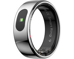 WizBay Premium Select® Aluminium Zilver Smart Ring – Dames Heren – Oplaad Case - Hypoallergeen - Hartslag & Slaap Monitor - IP68 Waterdicht - O2 Meting - Gesture Functie - Multiple Sport Modi - #12