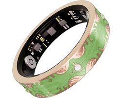 WizBay Premium Select® Bohemian Mars Green Smart Ring 2026 – Luxe Design met 5 Zirkonia’s – Oplaadcase – Slaap, O2, Bloeddruk, Hartslag & Sportmonitoring – 5ATM Waterdicht – Android & iOS - #9