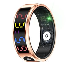 WizBay Premium Select® Rosé Goud Color LED Smart Ring – Dames Heren – Oplaad Case - Hypoallergeen - Bloeddruk & O2 - Hartslag & Slaap Monitor - IP68 Waterdicht - Bloeddruk O2 Meting - Gesture Functie - Multiple Sport Modi - #11
