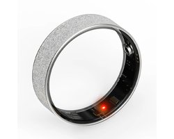 WizBay Premium Select® Zilveren FrostLook Smart Ring Dames Heren - Oplaad Case - Hypoallergeen - Hartslag & Slaap Monitor - IP68 Waterdicht - O2 Meting - Gesture Functie - Multiple Sport Modi - #8