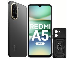 XIAOMI Redmi A5 Smartphone 6,88" 120Hz, 3GB+64GB, 32 MP AI-camera, 5200 mAh batterij, Zij-vingerafdruksensor (Zwart)