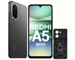 XIAOMI Redmi A5 Smartphone 6,88" 120Hz, 4GB+128GB, 32 MP AI-camera, 5200 mAh batterij, Zij-vingerafdruksensor (Zwart)