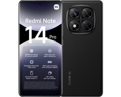 Xiaomi Redmi Note 14 Pro - 5G - 8GB/256GB - Midnight Zwart