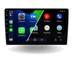 10″ Android 13 Navigatiesysteem – 2DIN Autoradio – Draadloze Apple CarPlay & Android Auto – 32GB – Bluetooth – WiFi – Plug & Play – Inclusief Achteruitrijcamera Bekabeling