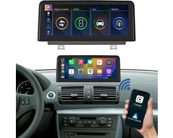 10,25 inch CarPlay touchscreen autoradio Geschikt voor BMW 1-serie E81/E82/E87/E88 2004-2008 jaar met CCC-systeem, Geschikt voor Apple Wireless CarPlay/Android Auto/Mirrorlink/navigatie