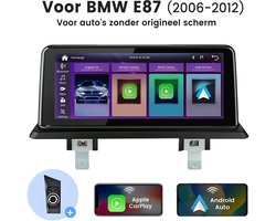 10,25" Linux CarPlay Autoradio Idrive Geschikt voor BMW 1 Serie E81 E82 E87 E88 2006-2012 GPS USB