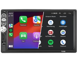 2-Din CarPlay & Android Auto | 7 INCH Touchscreen | Bluetooth & USB | Dubbel DIN Autoradio
