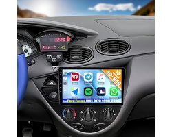 4G+4G 8-Core CAMECHO Android 13 autoradio voor Ford Focus MK1 C170 1998-2005 met Navi Carplay Android Auto 9" Dubbele Din Auto Radio Touch Display met Bluetooth DSP RDS FM WiFi spiegellink