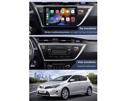 ADIVOX T1 9 inch geschikt voor Toyota Auris Hybrid 2013-2016 Android 15 CarPlay/Auto/Wifi/RDS/DSP/DAB+
