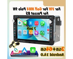 Android 14 Autoradio – Multimedia Speler – Navigatiesysteem – Touchscreen Radio – Bluetooth Headunit – 7 Inch HD Scherm – Draadloze CarPlay & Android Auto – Geschikt Voor VW Golf 4 Passat B5 Sharan