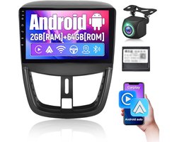 Android Autoradio met Wireless Carplay en Android Auto voor Peugeot 207 (2009-2013)