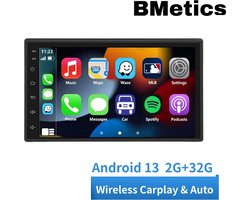 Auto radio geschikt voor Apple Carplay en Android Auto - Draadloos Autoradio mirroring - Bluetooth Multimedia Player - 7 inch
