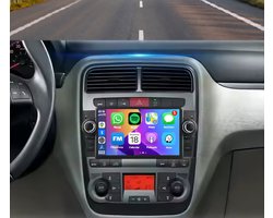 Autoradio 1/16GB met Carplay en Android auto | Geschikt voor Fiat Punto, Grande Punto Linea 2006-2013 | Radio scherm met Navigatie| 2006 2007 2008 2009 2010 2011 2012 2013