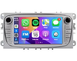 Autoradio 1/16GB met Carplay en Android auto | Geschikt voor Ford C, S Max, Fiesta Focus Fusion Mondeo Transit connect Galaxy Kuga 2005-2013 | Radio scherm met Navigatie| 2005 2006 2007 2008 2009 2010 2011 2012 2013 | Hobby TL 3 S-MAX C-MAX