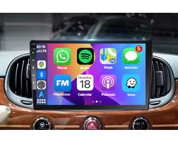 Autoradio 2/32 met Carplay en Android auto | Geschikt voor Fiat 500 2014-2019 | Radio scherm met Navigatie | 2014 2015 2016 2017 2018 2019 | 595 Abarth