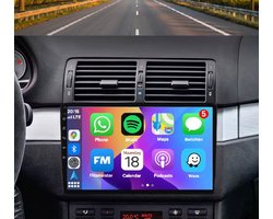 Autoradio 2/32GB met Carplay en Android auto | Geschikt voor Bmw 3 serie E46 & Rover 75 1998-2006 | Radio scherm met Navigatie | 1998 1999 2000 2001 2002 2003 2004 2005 2006 | 3ER MG ZT 316 318 320 325 330 335 M
