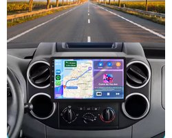 Autoradio 2/32GB met Carplay en Android auto | Geschikt voor Citroen Berlingo 2 Jumpy, Peugeot Expert, Partner, 2007-2019 | Radio scherm met Navigatie | 2007 2008 2009 2010 2011 2012 2013 2014 2015 2016 2017 2018 2019 | B9 tepee