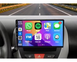 Autoradio 2/32GB met Carplay en Android auto | Geschikt voor Citroen C1 / Toyota Aygo / Peugeot 107 2005-2014 | Radio scherm met Navigatie | 2005 2006 2007 2008 2009 2010 2011 2012 2013 2014 | Met screencleaner