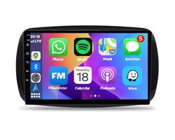 Autoradio 2/32GB met Carplay en Android auto | Geschikt voor Mercedes benz Smart Fortwo en forfour 2014-2020 | Radio scherm met Navigatie | 2014 2015 2016 2017 2018 2019 2020 | C453 A453 W453 435 EQ 453 for two four