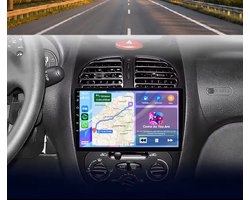 Autoradio 2/32GB met Carplay en Android auto | Geschikt voor Peugeot 206 206CC 206SW 1998-2012 | Radio scherm met Navigatie | 1998 1999 2000 2001 2002 2003 2004 2005 2006 2007 2008 2009 2010 2011 2012