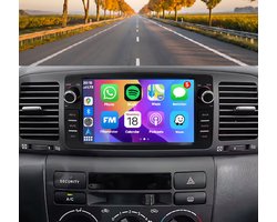 Autoradio 2/32GB met Carplay en Android auto | Geschikt voor Toyota Corolla 2002-2007 | Radio scherm met Navigatie | 2002 2003 2004 2005 2006 2007 | E120 E12