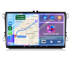 Autoradio 2/32GB met Carplay en Android Auto | Geschikt voor Vw volkswagen Golf 5 & 6 Polo Caddy Bora Jetta Transporter T5 Touran Passat scirocco 2003-2017 | radio met navigatie | 2006 2007 2008 2009 2010 2011 2012 2013 2014 2015 | Rns mk5 A6 R b6