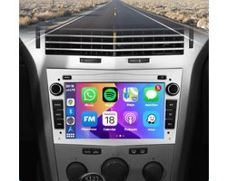 Autoradio 2/32GB met wireless Carplay en Android auto | Geschikt voor Opel Astra H, Corsa D, Vectra C, Combo, Zafira, Meriva, Vivaro, Tigra 2001-2013 | Radio scherm met Navigatie | 2001 2002 2003 2004 2005 2006 2007 2008 2009 2010 2011 2012 | Zilver