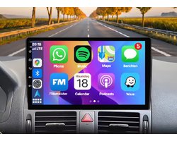 Autoradio 4/64 met Carplay en Android auto | Geschikt voor Mercedes C Klasse 2005-2012 | Radio scherm met Navigatie | 2005 2006 2007 2008 2009 2010 2011 2012 | W204 S204 w s 204