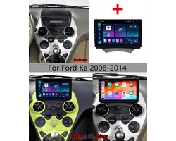 Autoradio-4+64G Android-autoradio is compatibel met Ford Ka-modellen uit 2008-2014 en ondersteunt CarPlay, Android Auto, GPS-navigatie, een 9-inch autoradio, Bluetooth-autoradio, Wi-Fi, FM, RDS, Mirror Link in AHD-camerafunctionaliteit.