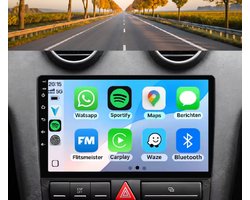 Autoradio 4/64GB met Carplay en Android auto | Geschikt voor Audi A3 2003-2013| Radio scherm met Navigatie | 2003 2004 2005 2006 2007 2008 2009 2010 2011 2012 2013 8P1 8P S3