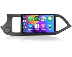 Autoradio 4/64GB met wireless Carplay en Android auto | Geschikt voor Kia Picanto & Morning TA 2011-2017 | Radio scherm met Navigatie | 2011 2012 2013 2014 2015 2016 2017