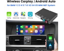Autoradio Draadloze Carplay Android Auto Interface Module Geschikt Voor BMW NBT-Sistema - BMW MINI X1 X3 X4 X5 F10 F15 F20 F21 F23 F25 F26 F30 F48