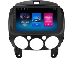 Autoradio met bluetooth - Carplay - Voor Mazda 2 (2007-2014) - Geschikt voor Apple en Android - Stereo - Navigatie - Navigatiesysteem auto - 1GB 16GB