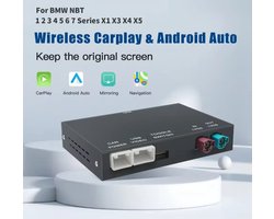 Autoradio module met Carplay en Android auto | Geschikt voor BMW 1 2 3 4 5 6 7 X1 X3 X5 X6 Z4 2008-2016 | Radio scherm met Navigatie | 2011 2012 2013 2014 2015 2016 | E87 F20 F21 F22 E90 E91 E92 E93 F30 F31 F34 F80 F32 F33 F36 CIC | Met screencleaner