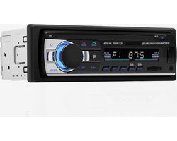 Autoradio voor alle auto's met Bluetooth, USB, AUX en Handsfree - Afstandsbediening - Enkel DIN Auto Radio met Ingebouwde Microfoon - Zwart