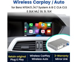 Autoradio Voor Mercedes Benz CLA GLK NTG 4.5 Draadloze Carplay Android Auto Interface Module GPS SWC