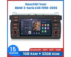 Awesafe 2DIN Autoradio - 7 inch IPS Scherm - Geschikt Voor BMW 3-Serie E46 1998 t/m 2006 - Bluetooth & Wifi - Radio Scherm - 1998 1999 2000 2001 2002 2003 2004 2005 2006