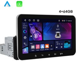 Boscer 1Din Autoradio - Android 15 - Apple Carplay & Android Auto (Draadloos) - 4+64GB - 7 Inch IPS HD Touchscreen - Navigatiesysteem - Bluetooth, USB & MP5 - GPS - WIFI - Achteruitrijcamera & Microfoon