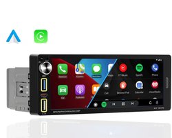 Boscer 1Din Autoradio Universeel - 6,9 Inch HD Touchscreen - Apple Carplay & Android Auto (Draadloos) - Bluetooth, USB, USB-C & MP5 - AHD Achteruitrijcamera, Stuurwieladapter & Externe Microfoon - 2025 Model