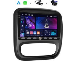 Boscer® Android 15 Autoradio Geschikt voor Renault Trafic & Opel Vivaro 2015 – 9 inch HD IPS Touchscreen – 4+64GB – Draadloze Apple CarPlay & Android Auto – GPS Navigatie – Bluetooth – USB – Microfoon & AHD Achteruitrijcamera – Nieuw 2026 Model
